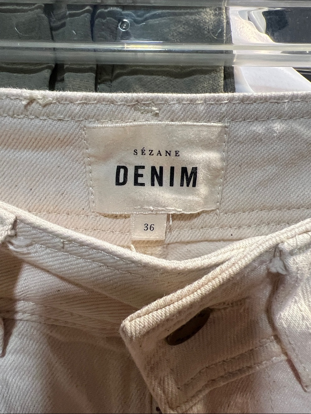 Sezane Le Crop Mottled Ecru - Size 4 - Picture 7 of 9